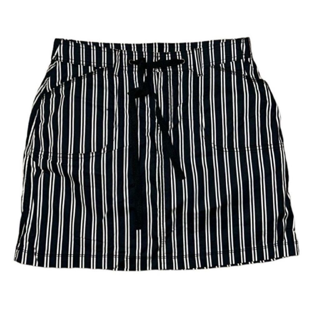 White Stag Black & White Stripe Mini Skirt(Size 2)